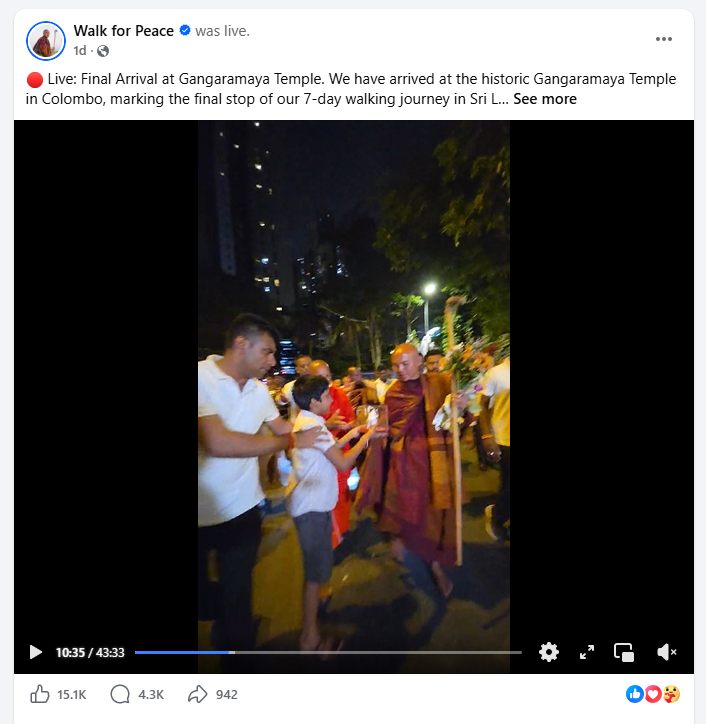 Walk for Peace - Sri Lanka - 2026